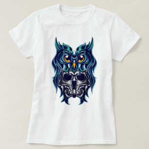 フクロウスカル Tシャツ