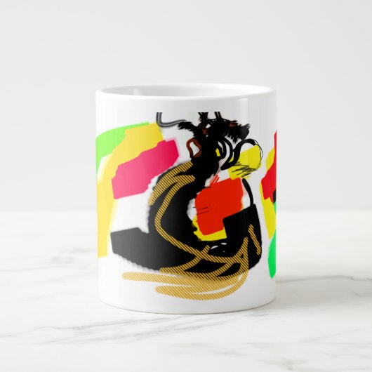フクロウスタイルが素敵 ジャンボコーヒーマグカップ (正面)