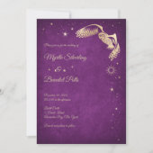 フクロウスターズウィザードパープル魔法結婚ズ 招待状 (正面)