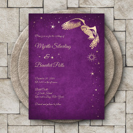 フクロウスターズウィザードパープル魔法結婚ズ 招待状