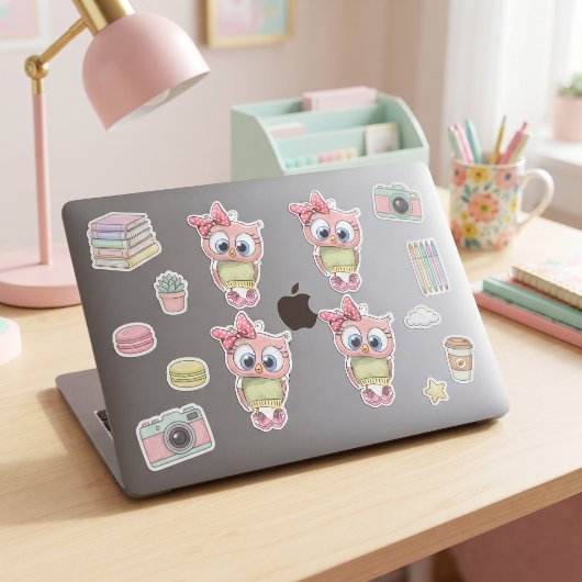 フクロウステッカー シール