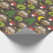 フクロウズインザフォレストラッピング紙 ラッピングペーパー (角)