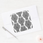 フクロウズドードル付きパターン スクエアシール (封筒)