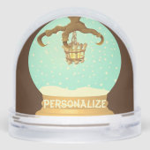 フクロウタロンと骨シャンデリア秋スノーグローブ (裏面)