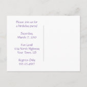 フクロウツインズバースデーパーティー招待状 インビテーションポストカード (裏面)