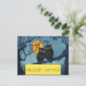 フクロウツリーナイトフルムーンハロウィン ポストカード (スタンド正面)