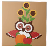 フクロウデザインタイル タイル (正面)