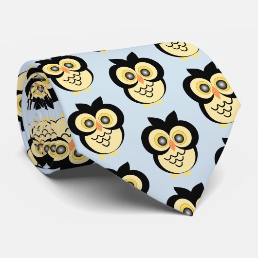 フクロウデザイン ネクタイ (ロール)