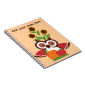 フクロウデザイン ノートブック (右側)