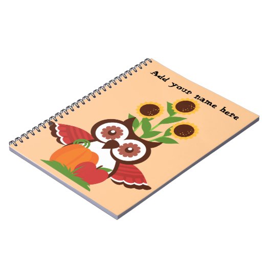 フクロウデザイン ノートブック (左側)