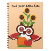 フクロウデザイン ノートブック (正面)