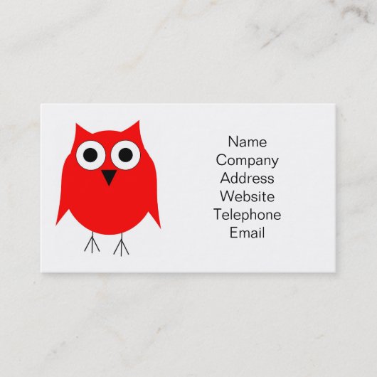 フクロウデザイン 名刺 (正面)