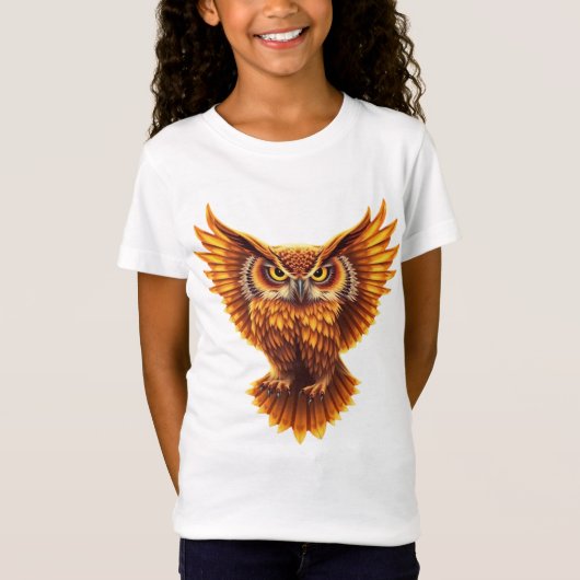 フクロウデザインtシャツ6 tシャツ (正面)