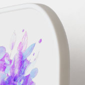 フクロウトーテムドリームキャッチャーフローラ羽紫色の濃淡 ピックルボールラケット (左詳細)