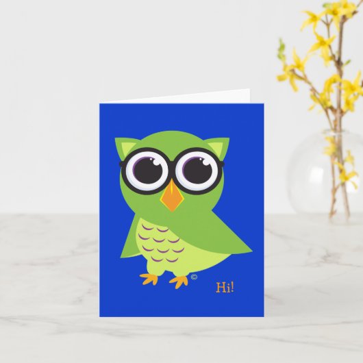 フクロウノテカード カード (黄色い花)