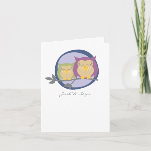 フクロウノートカード カード (正面)