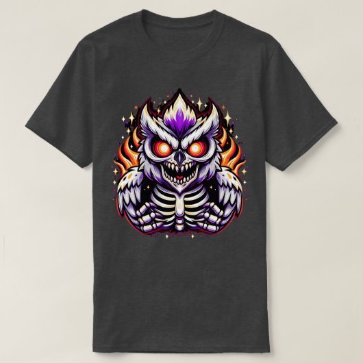 フクロウハウスからの魔法のハロウィーンフクロウ2 Tシャツ (デザイン正面)