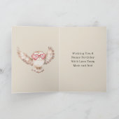 フクロウハートグラス誕生日 カード (内部)