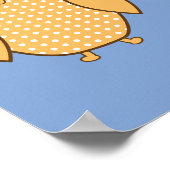 フクロウハートラブキッズルームポスター ポスター (角)