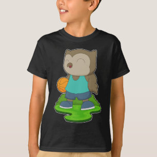 フクロウバスケットボール選手バスケットボール Tシャツ