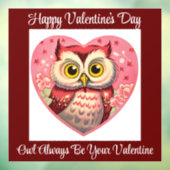 フクロウバレンタインの窓にしがみつく ウィンドウサイン (シート3)