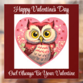 フクロウバレンタインの窓にしがみつく ウィンドウサイン (シート2)