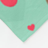 フクロウバレンタインデー フリースブランケット (角)