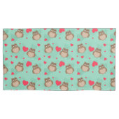 フクロウバレンタインデー 枕カバー (正面左)