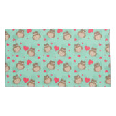 フクロウバレンタインデー 枕カバー (裏面-左)