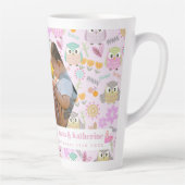 フクロウパステルピンク写真 カフェラテマグ (右)