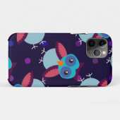 フクロウパターン背景 Case-Mate iPhoneケース (裏面(横))