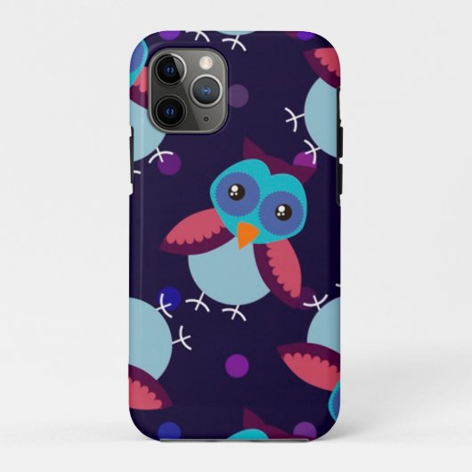 フクロウパターン背景 Case-Mate iPhoneケース (裏面)