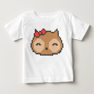 フクロウパターン#124 - PrinterKids ベビーTシャツ