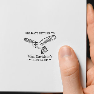 フクロウパン先生鑑賞本スタンプ セルフインキングスタンプ