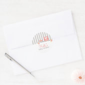 フクロウパーソナライズされたステッカー ラウンドシール (封筒)