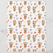 フクロウパーティーとハートスクレーブック紙 (正面)