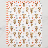 フクロウパーティーとハートスクレーブック紙 (正面/裏面)