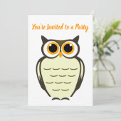 フクロウパーティー招待状 招待状 (スタンド正面)