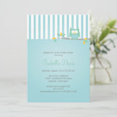 フクロウパーティー/シャワー招待状 招待状 (スタンド正面)