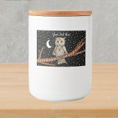 フクロウパープルクリスタルネックレスゴールデンアイズムーンスターズ フードラベル