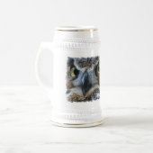 フクロウビールステイン ビールジョッキ (正面左)