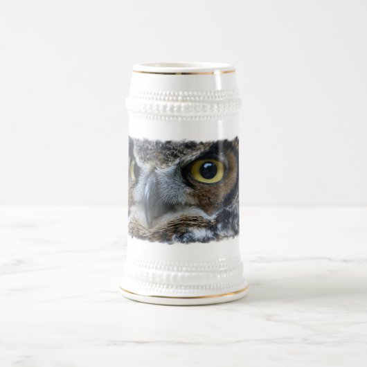 フクロウビールステイン ビールジョッキ (中央)