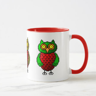 フクロウピクセル芸術のマグ マグカップ