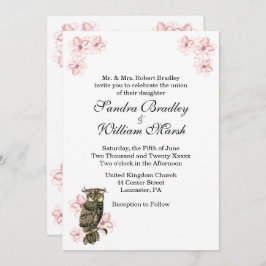 フクロウピンクの蘭と結婚する方法 招待状