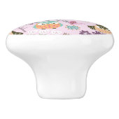 フクロウピンク セラミックノブ (側面)