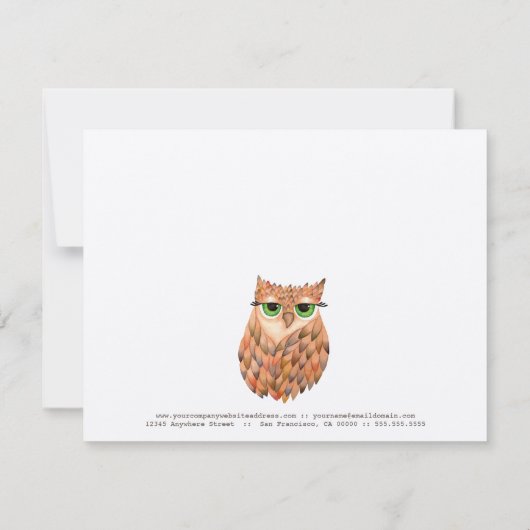 フクロウファッション景品証テンプレート (裏面)