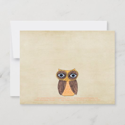 フクロウファッション景品証テンプレート