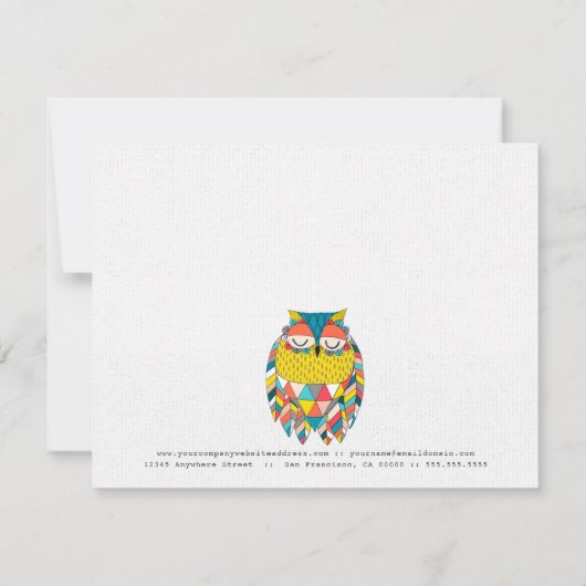 フクロウファッション景品証テンプレート (裏面)