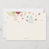 フクロウファミリーベビーシャワー招待状 招待状 (裏面)