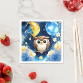 フクロウファースト誕生日ナプキンス スタンダードカクテルナプキン (インサイチュ)